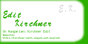 edit kirchner business card